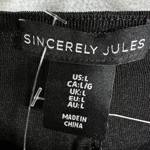 Sincerely Jules NWT Womens L Black Twist-Front Cropped Top Midi-Maxi Skirt Set - Picture 14 of 16